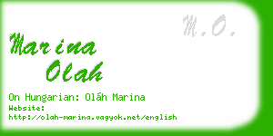marina olah business card